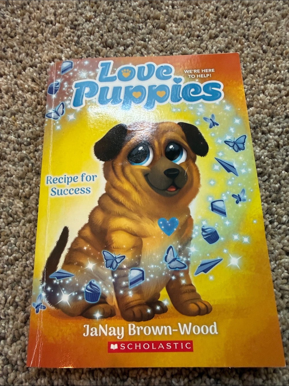 Scholastic Love Puppies Book “Recipe for Success”Yellow and Blue Cover